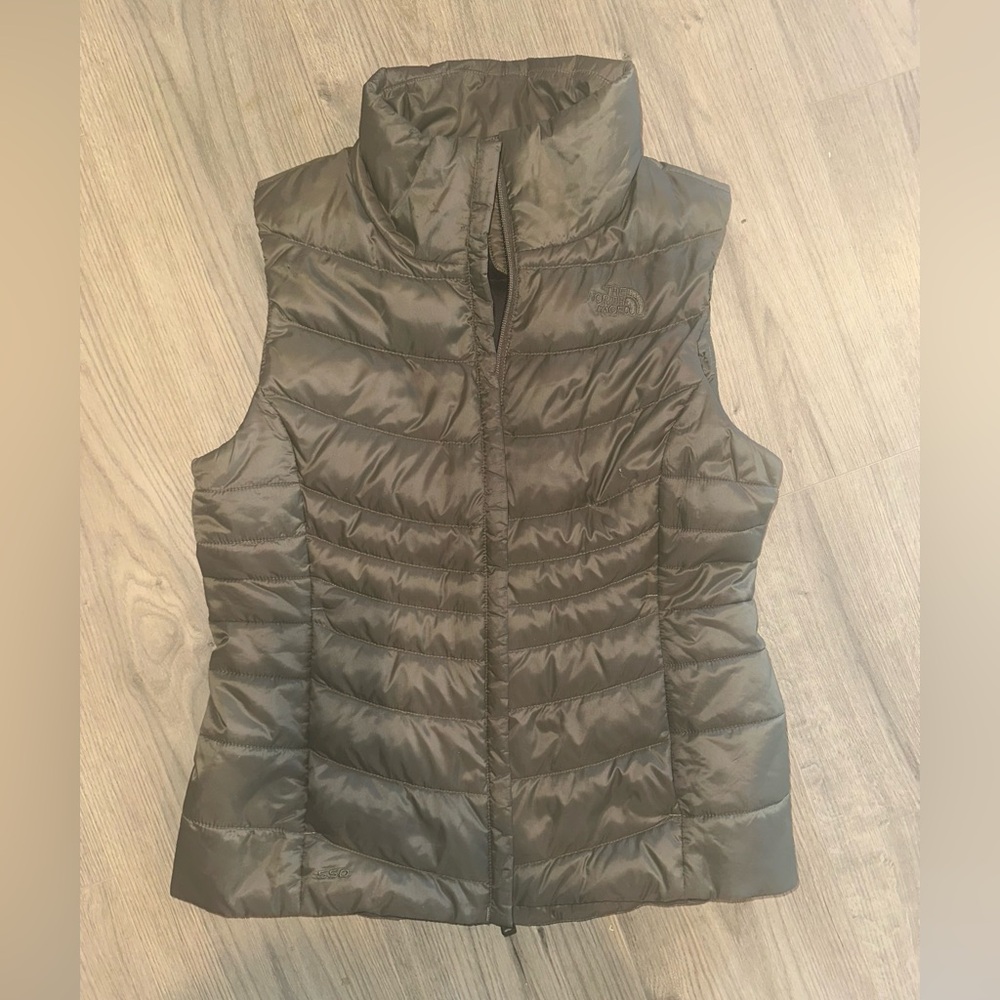 Army Green North Face puffer vest